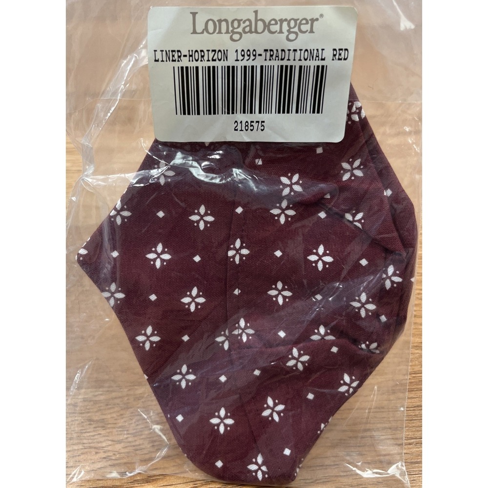 Longaberger Traditional Red Liner Fits 1999 Horizon of Hope Basket 218575 NEW‎